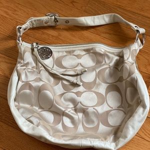 Cream Coach shoulder bag